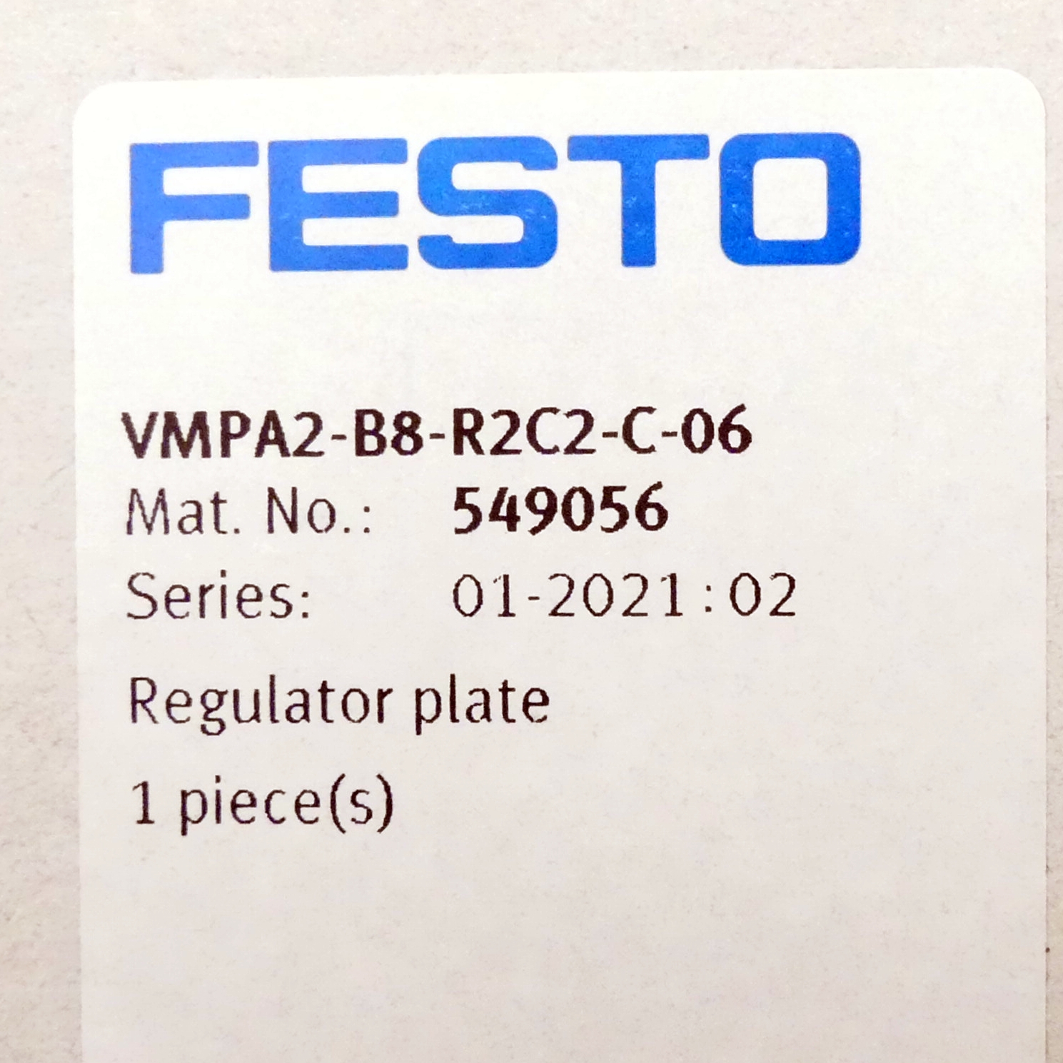 Reglerplatte VMPA2-B8-R2C2-C-06 