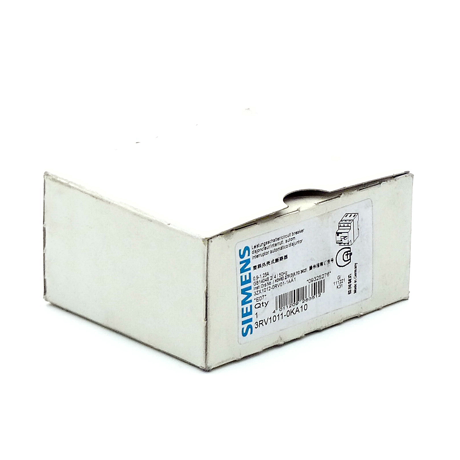 Sirius Leistungsschalter 3RV1011-0KA10 Gebraucht