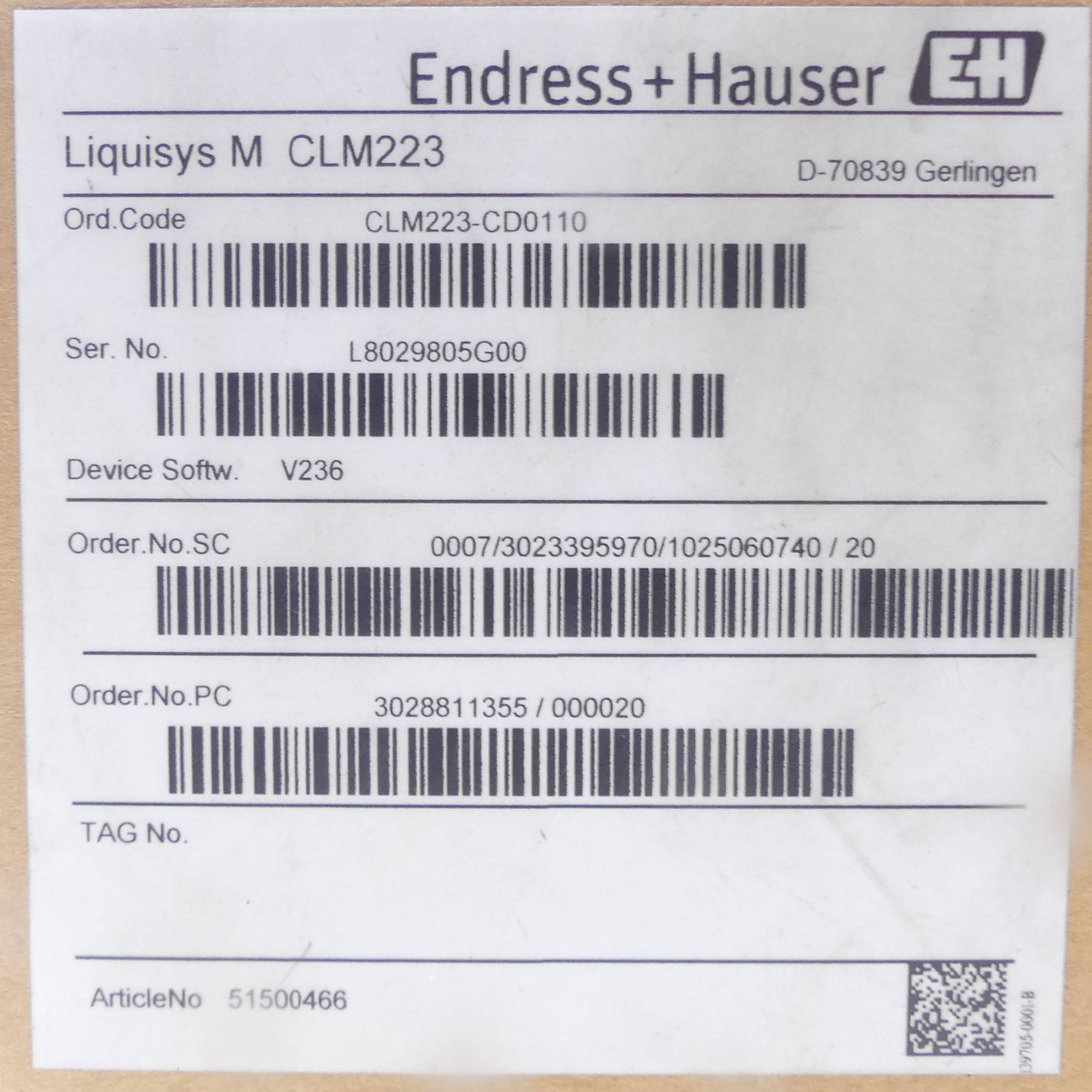 Conductivity transmitter Liquisys CLM223